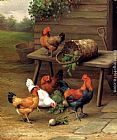 Poultry In A Barnyard by Edgar Hunt